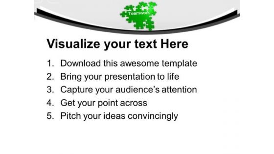 Jigsaw Puzzles Combine To Form Teamwork PowerPoint Templates Ppt Backgrounds For Slides 0113