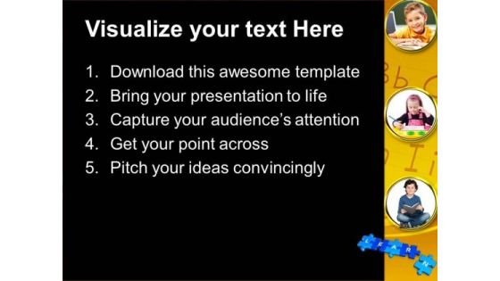 Jigsaw Puzzles With Learn Education PowerPoint Templates And PowerPoint Themes 1012