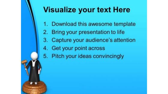 Judge Gives Right Decision PowerPoint Templates Ppt Backgrounds For Slides 0813