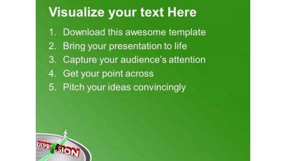 Jump The Depression For Success PowerPoint Templates Ppt Backgrounds For Slides 0513