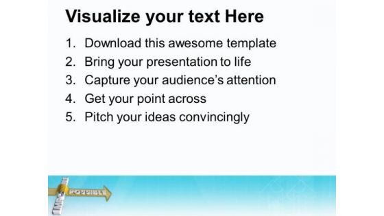 Jump The Problem For Possiblity PowerPoint Templates Ppt Backgrounds For Slides 0513