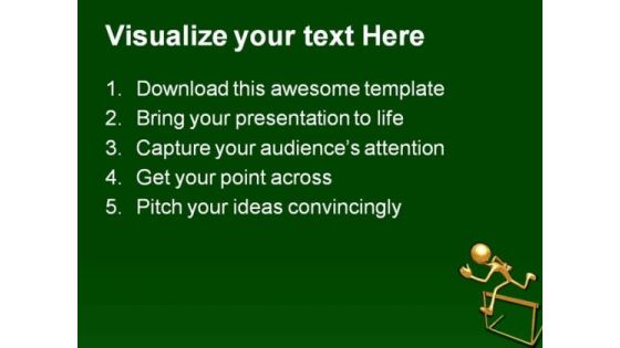 Jumping Hurdle Competition PowerPoint Templates And PowerPoint Backgrounds 0711