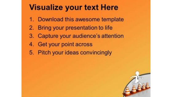 Jumping Traffic Bars Is Riskly PowerPoint Templates Ppt Backgrounds For Slides 0713