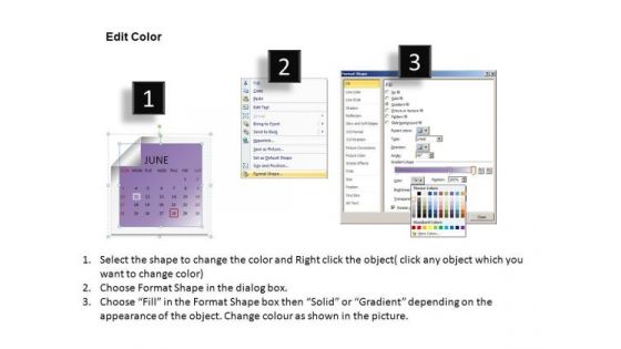 June 2012 Calendar PowerPoint Slides
