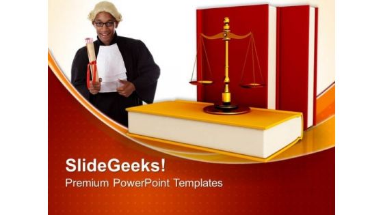 Justice Education Concept Law PowerPoint Templates And PowerPoint Themes 0612