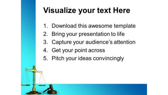 Justice Is Served Law PowerPoint Templates And PowerPoint Themes 0612