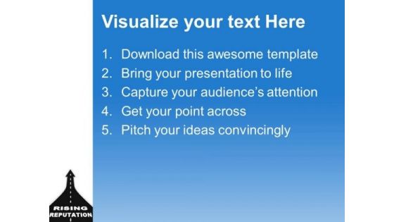 Keep Track On Rising Reputation PowerPoint Templates Ppt Backgrounds For Slides 0613