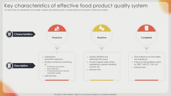 Key Characteristics Of Effective Strategies For Strengthening Food Ppt Sample