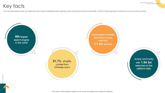 Key Facts Internet Company Investor Funding Elevator Pitch Deck