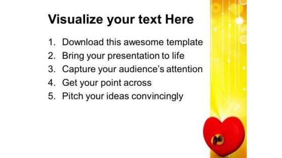 Key From Heart Valentines PowerPoint Templates Ppt Backgrounds For Slides 0213