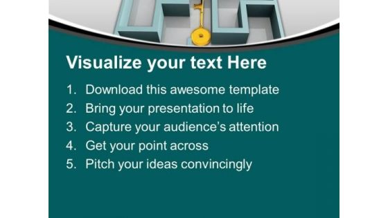 Key In Labyrinth Search Complex Situation PowerPoint Templates Ppt Backgrounds For Slides 0213