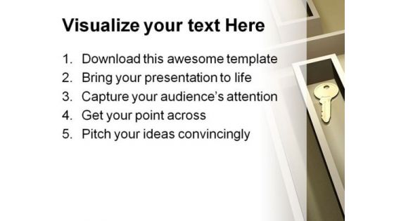 Key In Labyrinth Security PowerPoint Templates And PowerPoint Backgrounds 0311