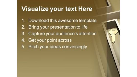 Key In Labyrinth Security PowerPoint Templates And PowerPoint Backgrounds 0311