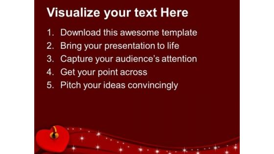 Key Lock Red Heart Security PowerPoint Templates Ppt Backgrounds For Slides 0213