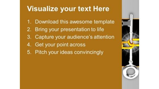 Key Locked With Chain Security PowerPoint Templates Ppt Backgrounds For Slides 0113