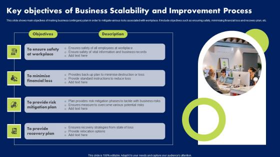 Key Objectives Of Business Scalability And Improvement Process Inspiration Pdf