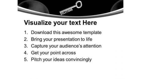 Key Of Solutions Silver PowerPoint Templates Ppt Backgrounds For Slides 0313