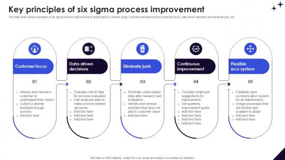 Key Principles Of Six Sigma Process DMAIC Methodology To Maintain PPT Presentation