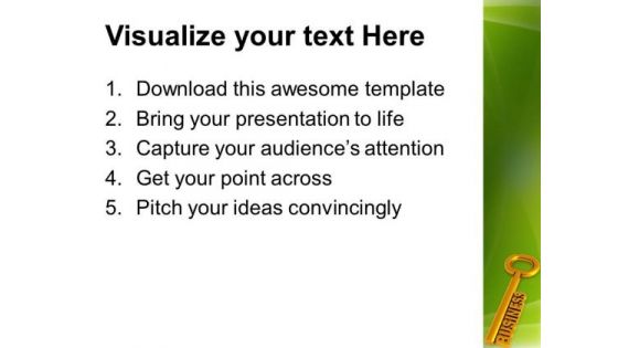Key To Business Growth Concept PowerPoint Templates Ppt Backgrounds For Slides 0213