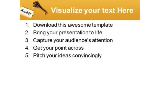 Key To Health Medical PowerPoint Templates And PowerPoint Backgrounds 0311