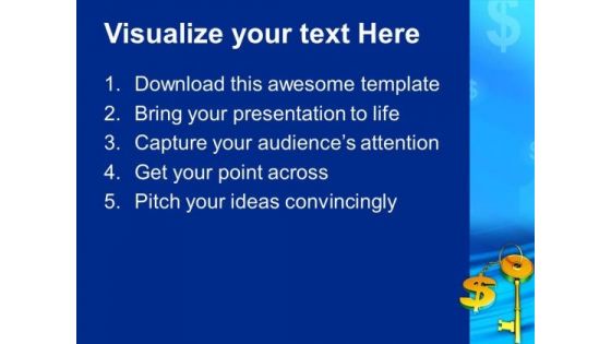 Key To Money Savings Security PowerPoint Templates Ppt Backgrounds For Slides 1212