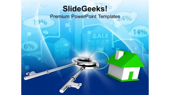 Key To New Home Success PowerPoint Templates Ppt Backgrounds For Slides 0313