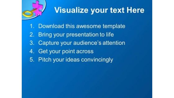 Key To Puzzle Business Concept Success PowerPoint Templates Ppt Backgrounds For Slides 0313
