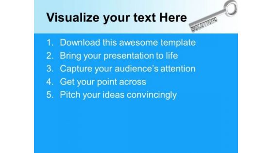 Key To Solution Business Concept PowerPoint Templates Ppt Backgrounds For Slides 0213