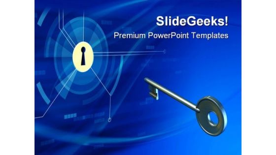 Key To Solution Security PowerPoint Templates And PowerPoint Backgrounds 0311