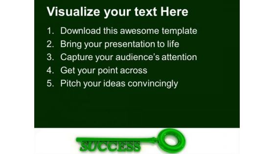 Key To Success Business Achievement PowerPoint Templates Ppt Backgrounds For Slides 1212
