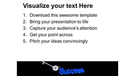 Key To Success Business Opportunities PowerPoint Templates Ppt Backgrounds For Slides 0313