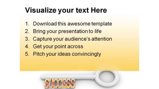 Key To Success Business PowerPoint Templates And PowerPoint Backgrounds 0311