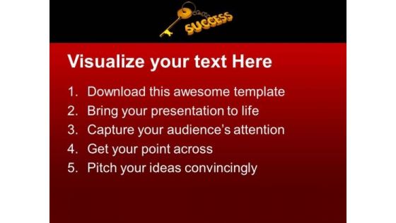 Key To Success Business PowerPoint Templates Ppt Backgrounds For Slides 0313