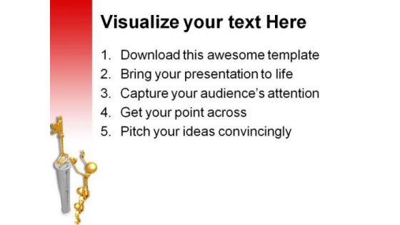 Key To Success Business PowerPoint Themes And PowerPoint Slides 0811