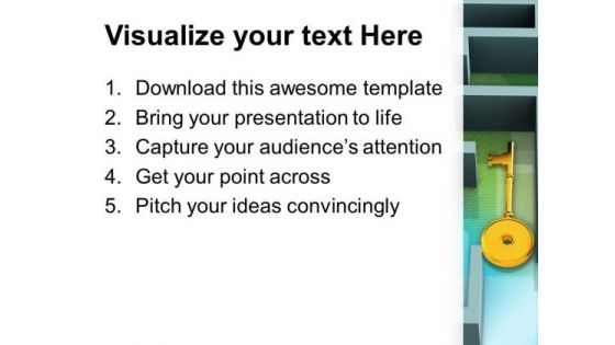 Key To Success In Labyrinth PowerPoint Templates Ppt Backgrounds For Slides 0113