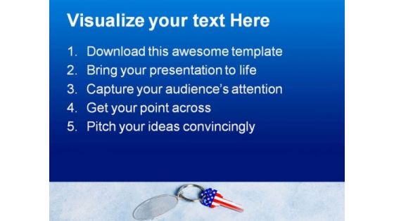 Key With Chain Americana PowerPoint Templates And PowerPoint Backgrounds 0511