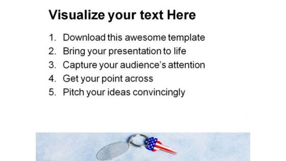 Key With Chain Americana PowerPoint Themes And PowerPoint Slides 0511
