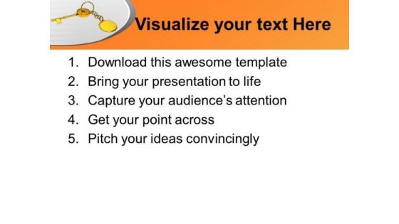 Key With Chain Security Achievement PowerPoint Templates Ppt Backgrounds For Slides 0213