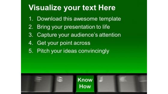 Keyboard With Know How Education PowerPoint Templates And PowerPoint Themes 0812