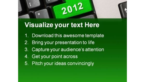 Keyboard With New Year Computer PowerPoint Templates And PowerPoint Backgrounds 1011