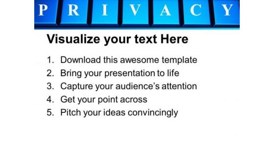 Keyboard With Privacy Security Concept PowerPoint Templates Ppt Backgrounds For Slides 0313