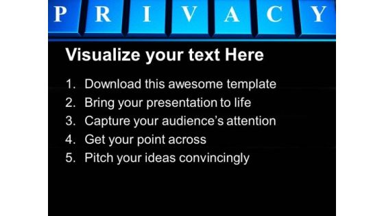 Keyboard With Privacy Security Concept PowerPoint Templates Ppt Backgrounds For Slides 0313