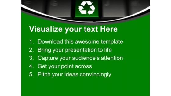 Keyboard With Recycle Button Environment PowerPoint Templates Ppt Backgrounds For Slides 1112