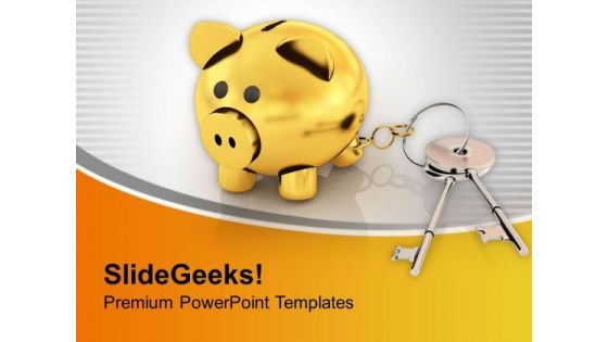 Keys Connected To Money Bank Investment PowerPoint Templates Ppt Backgrounds For Slides 0313
