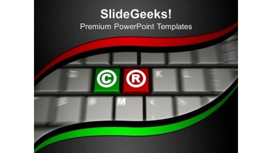 Keys Of Copyright On Keyboard PowerPoint Templates Ppt Backgrounds For Slides 0213