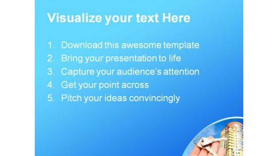 Keys With House Real Estate PowerPoint Templates And PowerPoint Backgrounds 0611