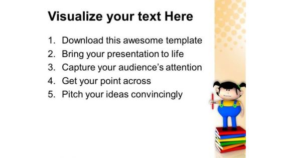 Kids Enjoy Reading Books PowerPoint Templates Ppt Backgrounds For Slides 0613