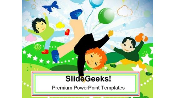 Kids Playing Holidays PowerPoint Templates And PowerPoint Backgrounds 0311
