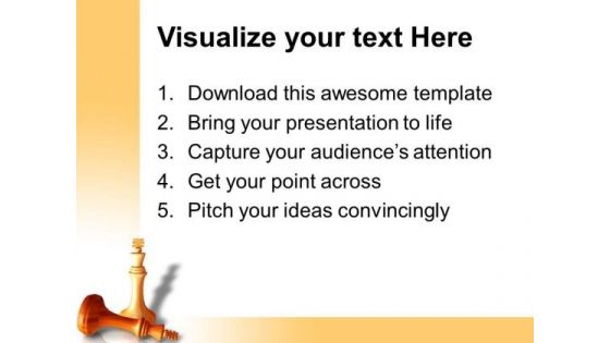 King Defeats King Chess Success PowerPoint Templates And PowerPoint Themes 0612