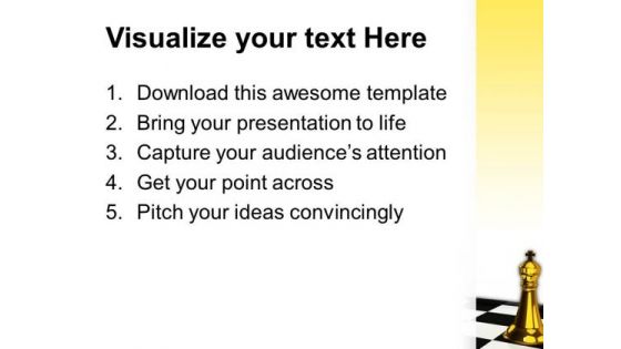 King In Front Of Pawns Game PowerPoint Templates And PowerPoint Themes 1012